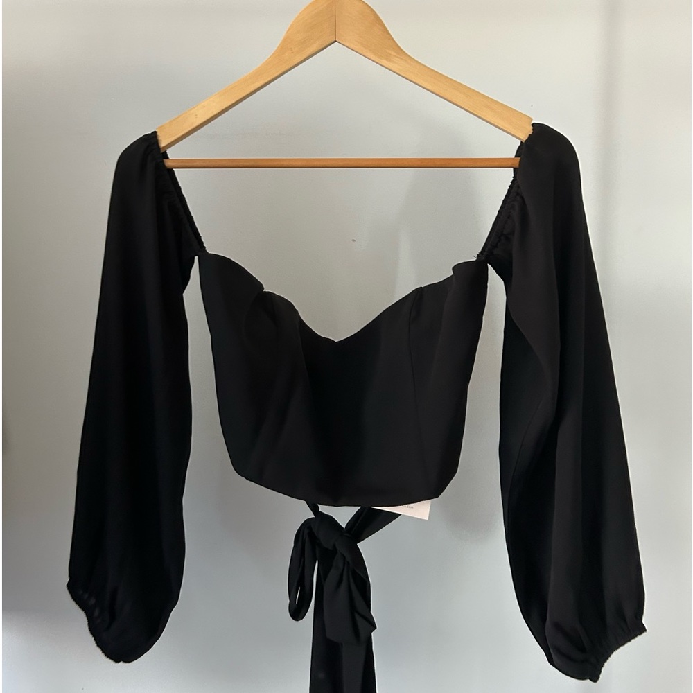 Black long sleeve top